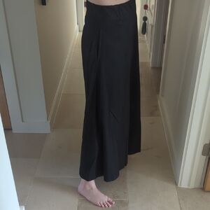 Monki Black Asymmetrical A-line Maxi Skirt